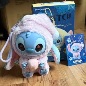 Disney Stitch Plush Toy - Blue and Pink, Strawberry Cone